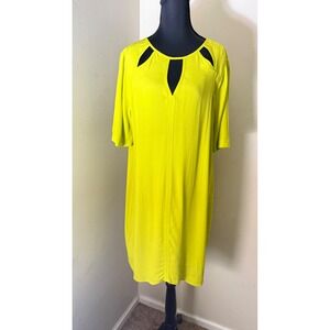 Shift Dress Cut Out Neckline Casual Party Cocktail Dress Viscose BCBG Maxazria